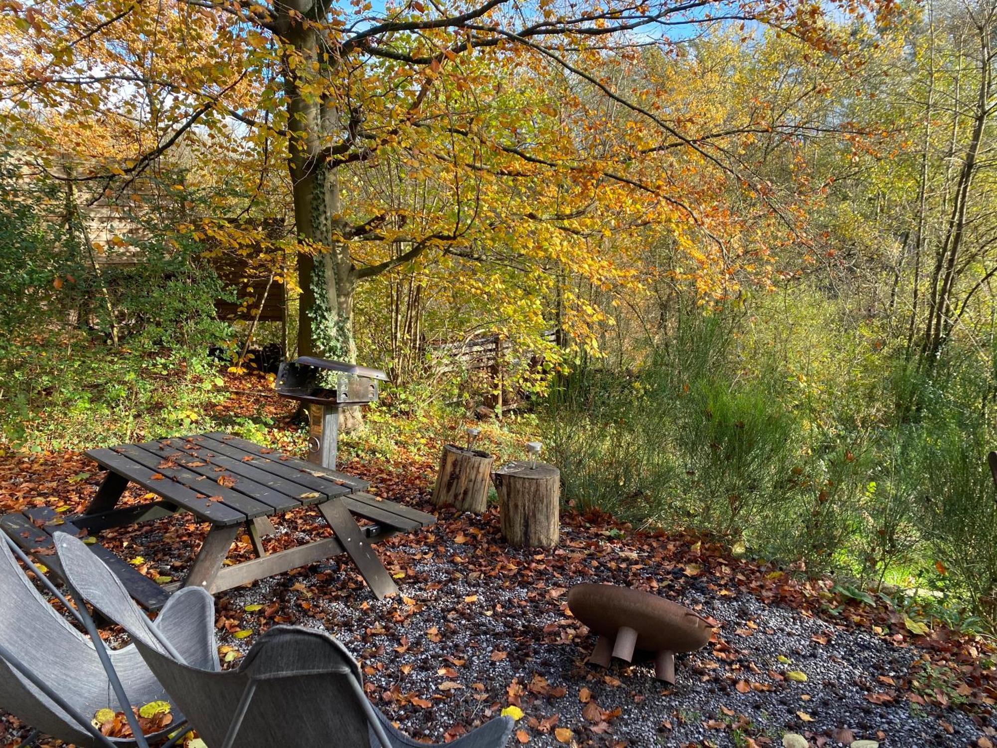 Chalet Tropical Avec Bain A Bulles - In The Woods Gesves Esterno foto